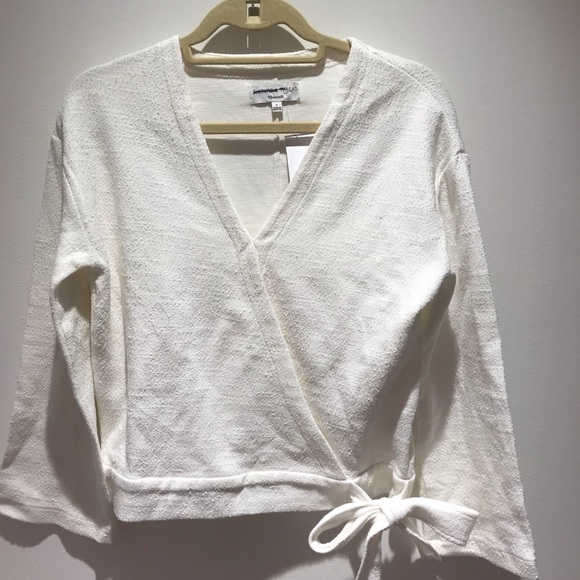 Madewell Texture & Thread Wrap Top - Picture 5 of 7